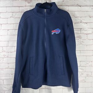 GIII Sports By Carl Banks Iconic Buffalo Bills Navy Waffle Fleece Jacket | XL